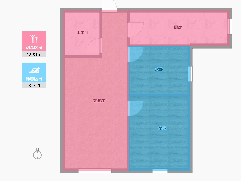 北京-北京市-西局玉园-北区-75.00-户型库-动静分区