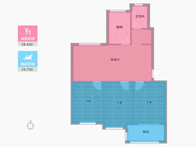 安徽省-合肥市-珠光花园-东区-84.00-户型库-动静分区