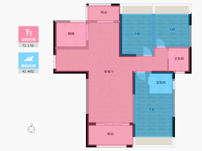 云南省-红河哈尼族彝族自治州-中天华府-108.19-户型库-动静分区