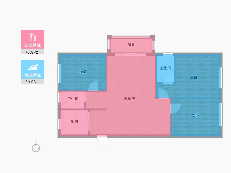 福建省-福州市-旭辉融信·时代江来-78.00-户型库-动静分区