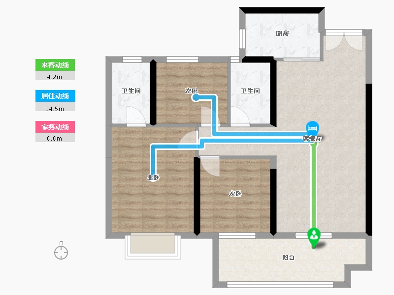 湖北省-随州市-海翼·汉东至尊三期-108.00-户型库-动静线