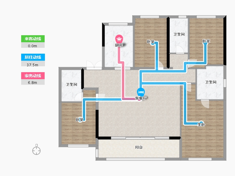 福建省-福州市-保利天悦2期-169.73-户型库-动静线