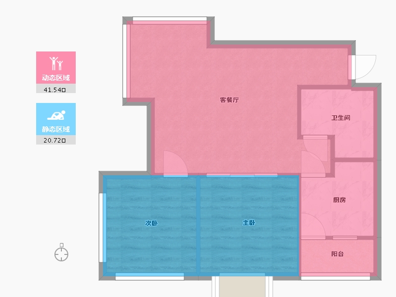 四川省-成都市-芙蓉名城-A区-56.00-户型库-动静分区