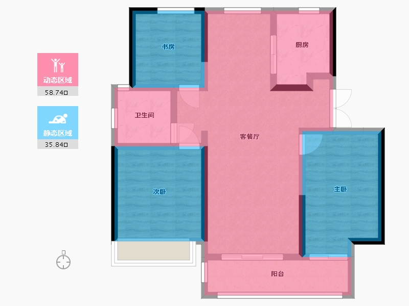 安徽省-宿州市-陈营孜安置小区-100.00-户型库-动静分区