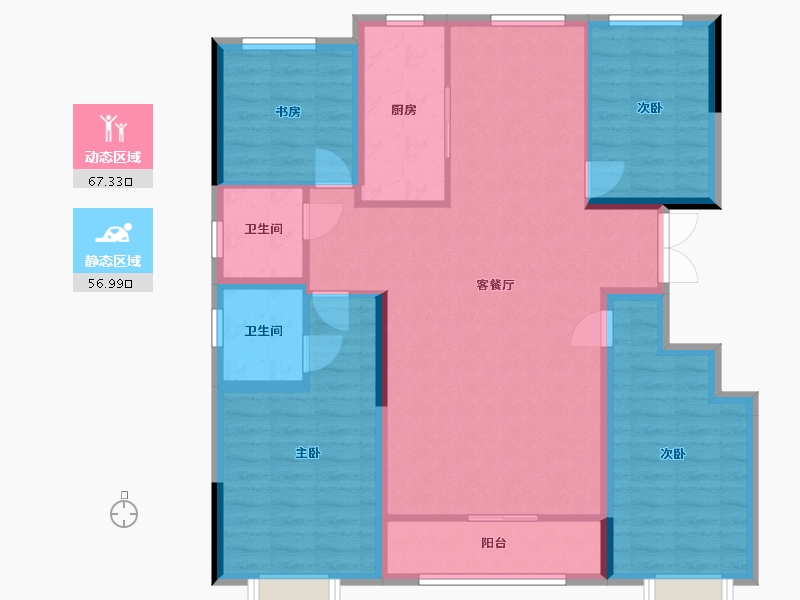 山东省-潍坊市-安顺府-123.63-户型库-动静分区