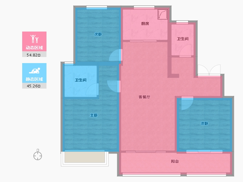 山东省-济南市-鲁商悦府-104.00-户型库-动静分区