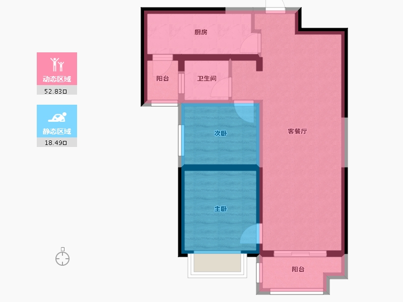 陕西省-西安市-汇悦城-71.18-户型库-动静分区