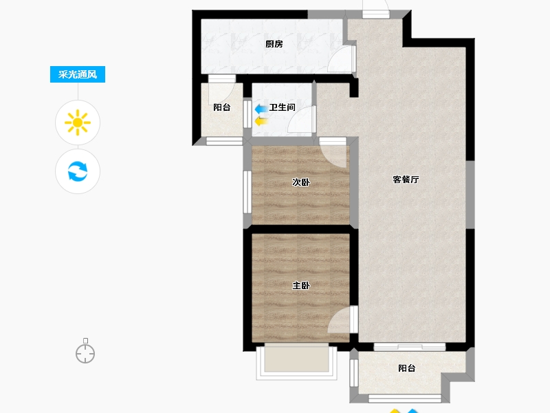 陕西省-西安市-汇悦城-71.18-户型库-采光通风