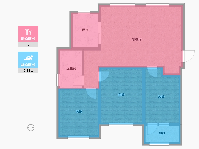 山东省-威海市-威高新城·信和苑-81.90-户型库-动静分区