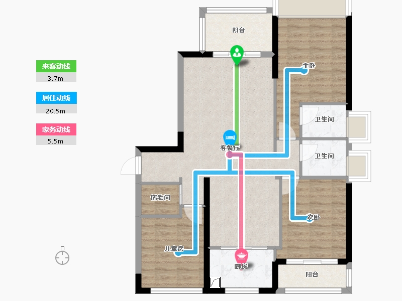 福建省-泉州市-财富中心广场-120.00-户型库-动静线