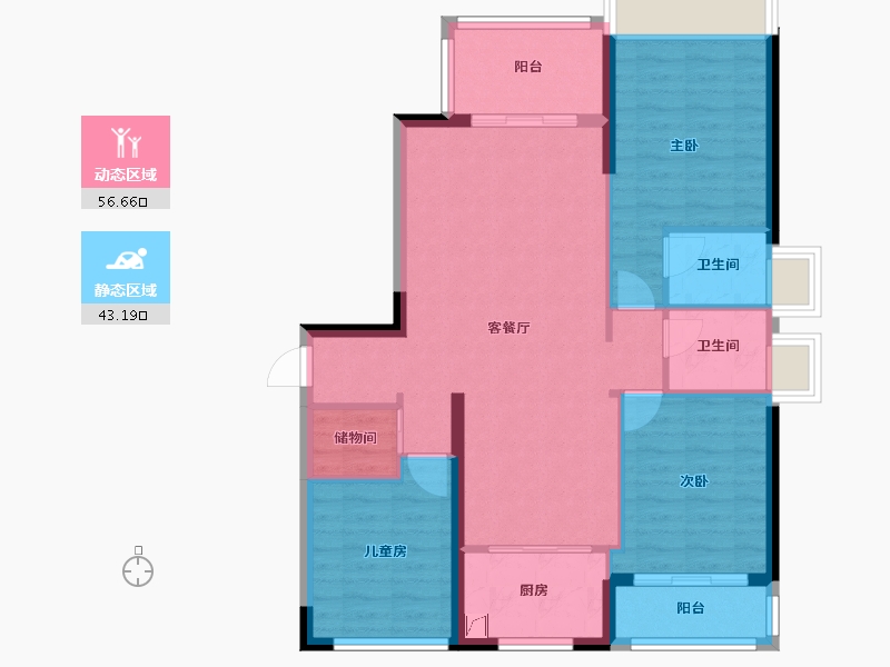 福建省-泉州市-财富中心广场-120.00-户型库-动静分区