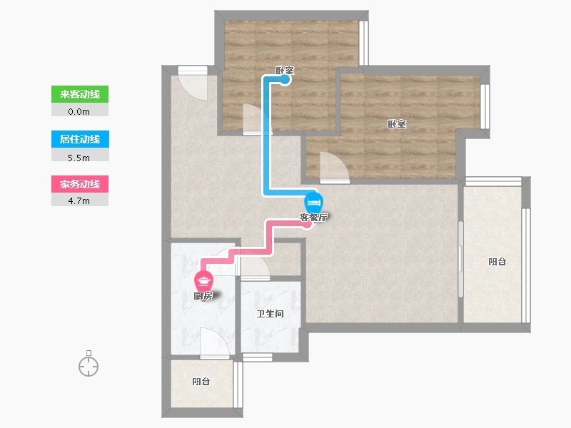 四川省-成都市-麦田国际-65.00-户型库-动静线