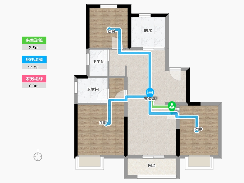 浙江省-金华市-保利大国璟-85.00-户型库-动静线