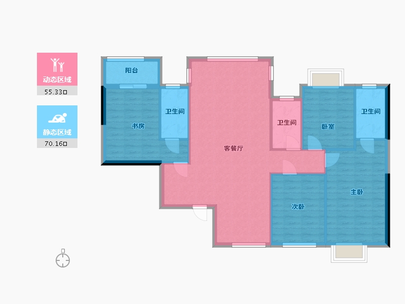 贵州省-遵义市-天利人和公园壹号-128.00-户型库-动静分区