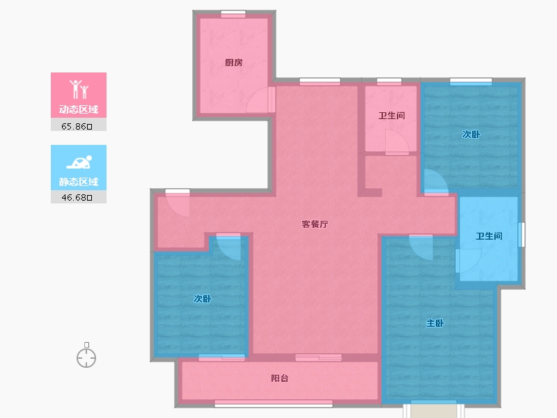 河南省-新乡市-天河湾-99.50-户型库-动静分区