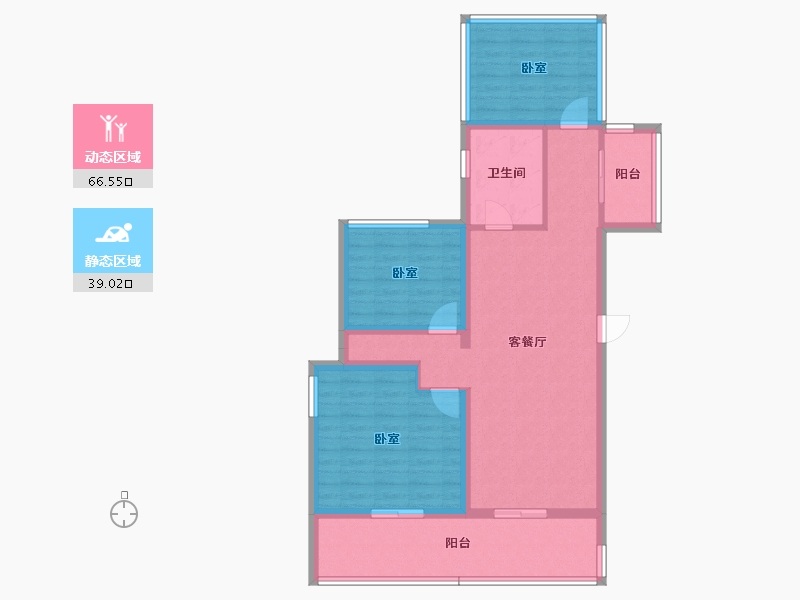 四川省-攀枝花市-领地阳光花城-78.00-户型库-动静分区