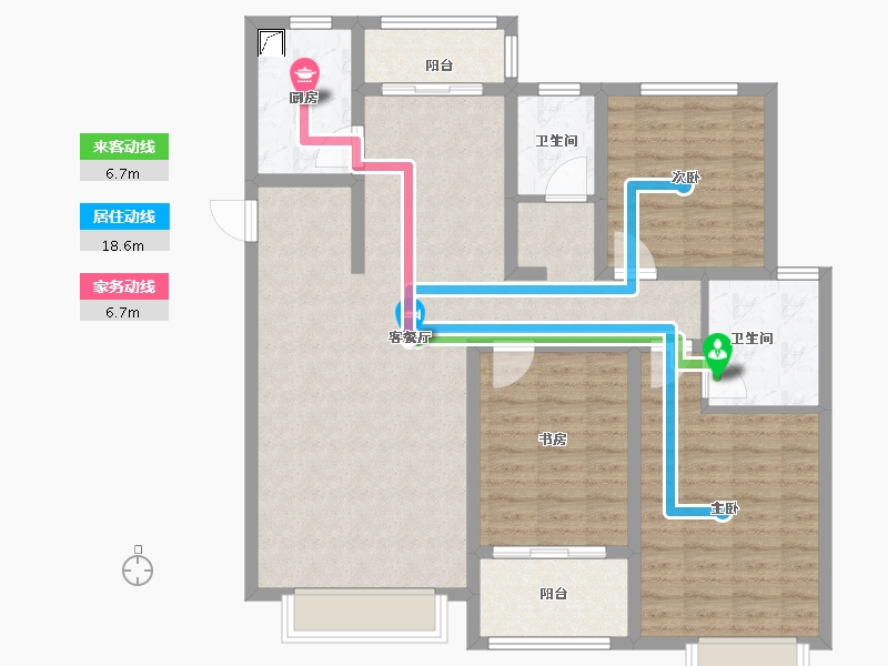 山东省-济南市-黄台小区-110.00-户型库-动静线