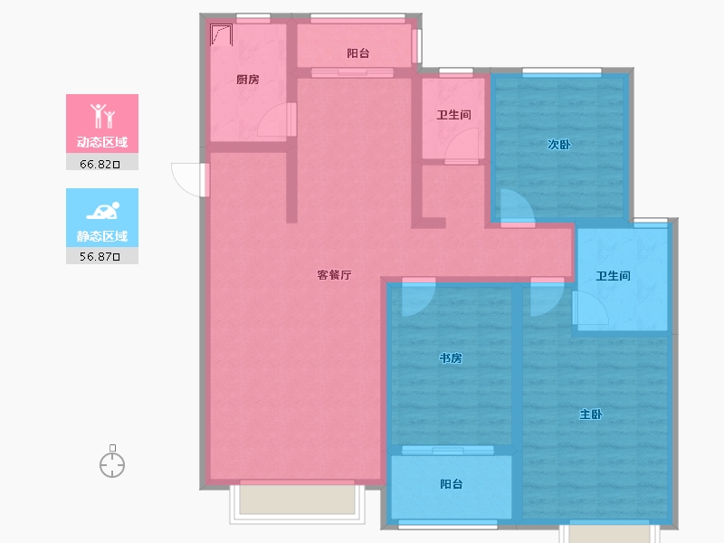 山东省-济南市-黄台小区-110.00-户型库-动静分区