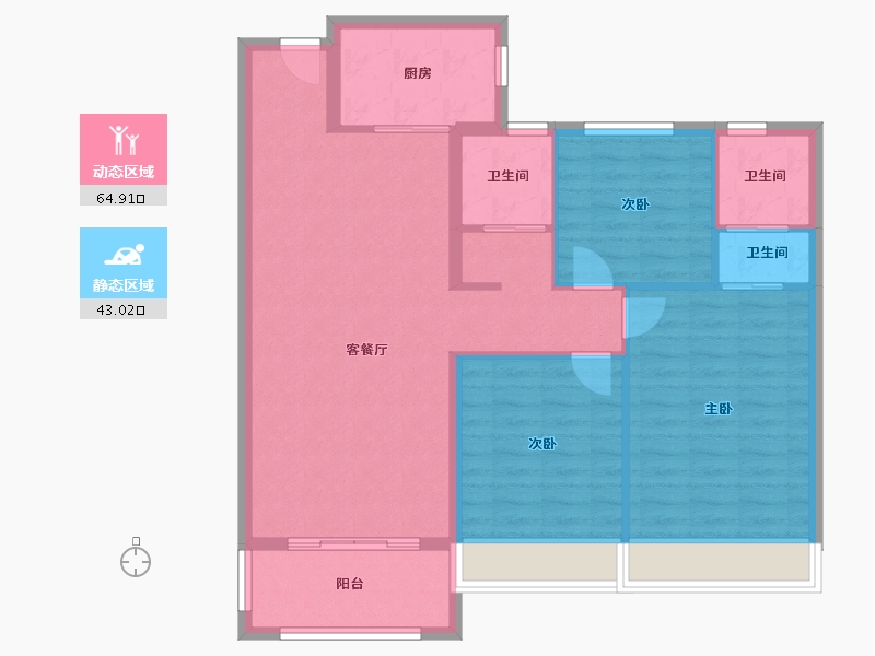 河南省-许昌市-北海壹号院-98.00-户型库-动静分区