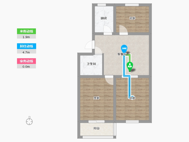 北京-北京市-仓上小区-57.80-户型库-动静线