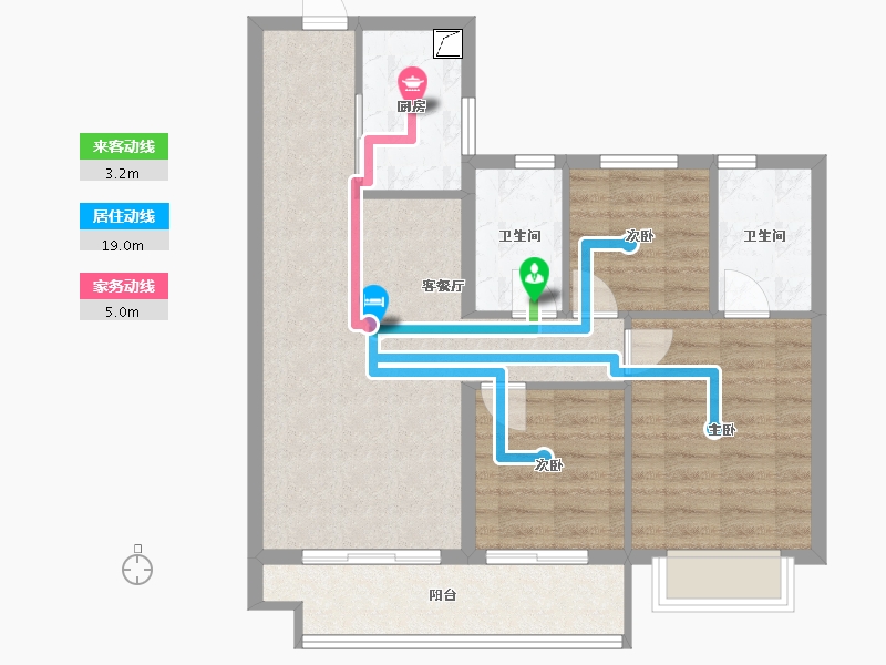 浙江省-宁波市-与御江东郡-78.00-户型库-动静线