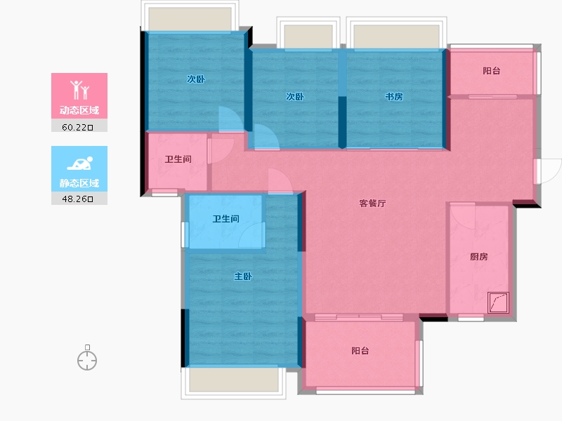 广西壮族自治区-柳州市-海雅君悦-101.45-户型库-动静分区