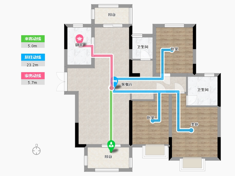 河南省-焦作市-焦作建业春天里-101.25-户型库-动静线