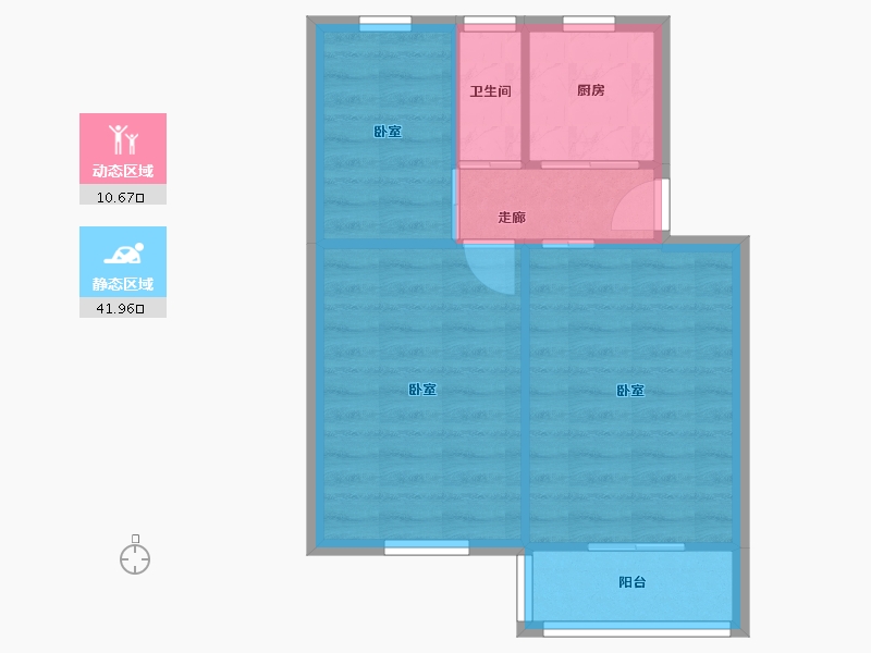 浙江省-杭州市-胜月院小区(新昌路)-47.40-户型库-动静分区