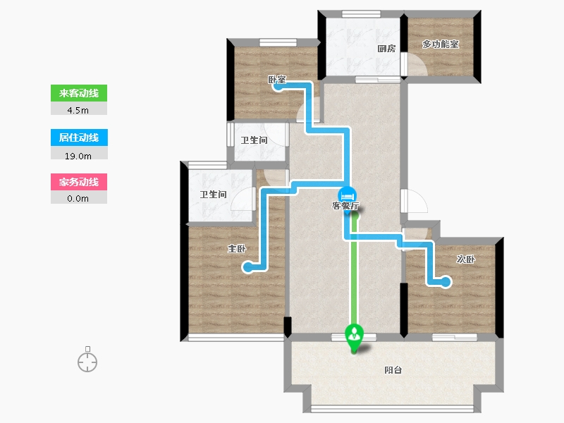 云南省-丽江市-方朋·上东院-88.01-户型库-动静线