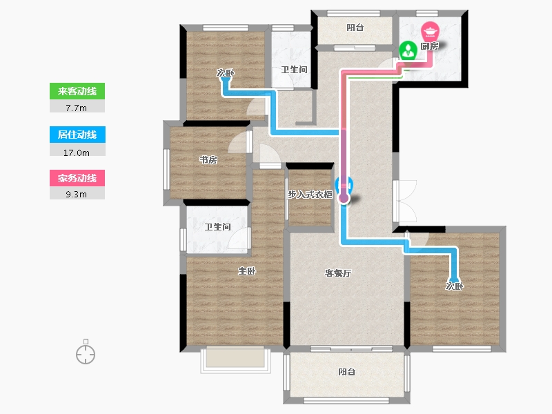 河南省-商丘市-红河壹号院-132.38-户型库-动静线