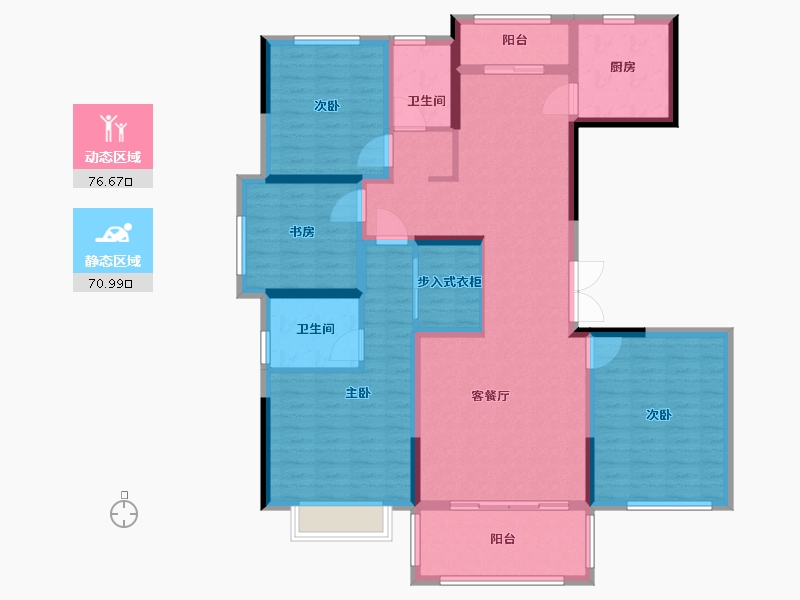 河南省-商丘市-红河壹号院-132.38-户型库-动静分区