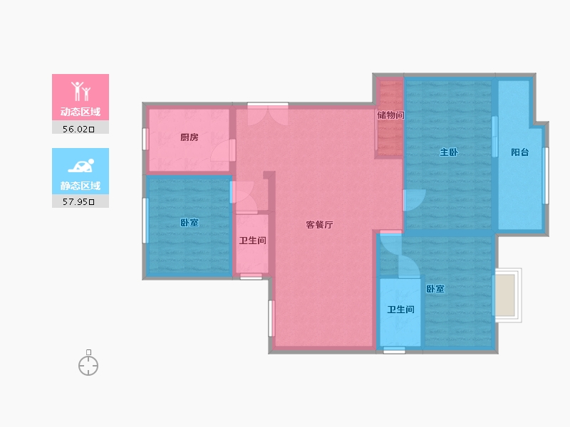 山东省-菏泽市-旭帝鑫城二期-102.00-户型库-动静分区