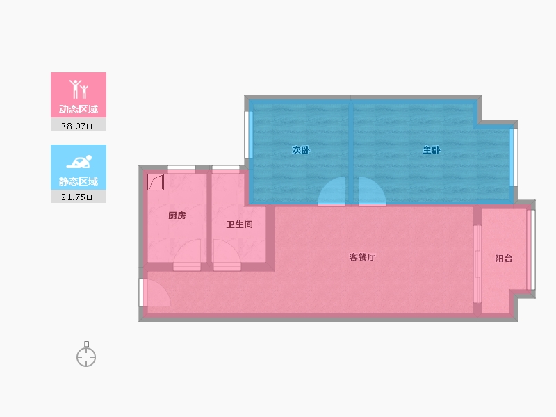 浙江省-嘉兴市-光耀城-53.00-户型库-动静分区