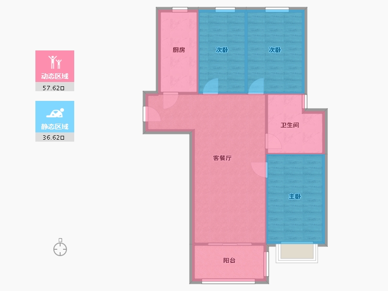 山东省-临沂市-清水湾花园-96.00-户型库-动静分区