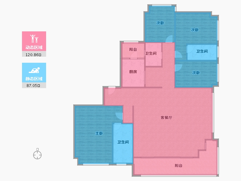 广东省-佛山市-保利天悦-200.00-户型库-动静分区