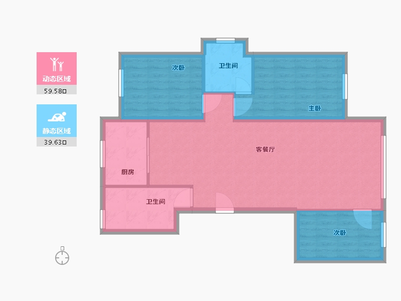 甘肃省-张掖市-蓝山公馆-90.00-户型库-动静分区