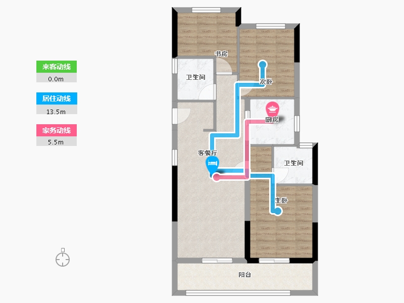 浙江省-杭州市-祥生云湖城-89.00-户型库-动静线