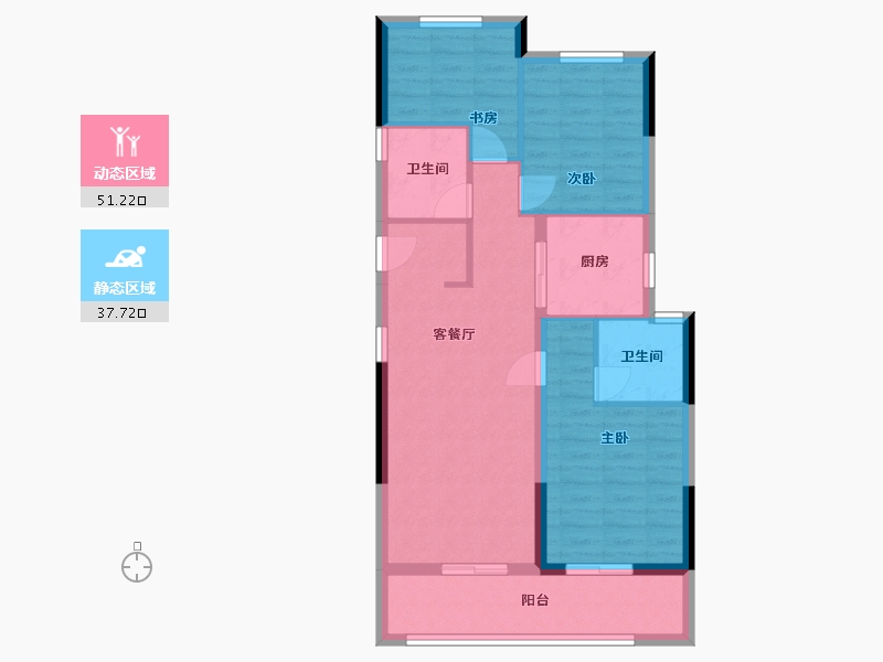 浙江省-杭州市-祥生云湖城-89.00-户型库-动静分区