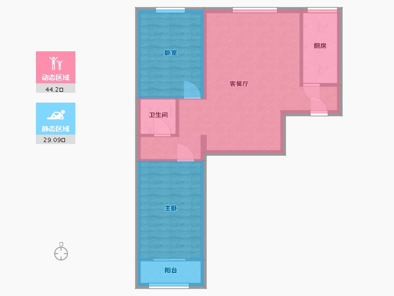 北京-北京市-金安雅筑嘉苑-74.00-户型库-动静分区