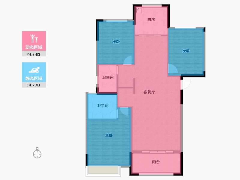 河南省-周口市-泰地现代城大三期-118.00-户型库-动静分区