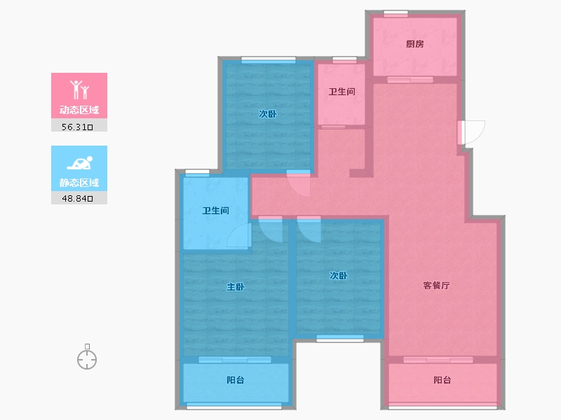 河南省-郑州市-溱水壹号-98.00-户型库-动静分区