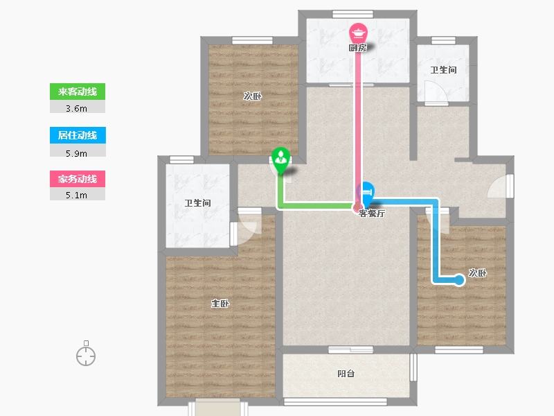 河南省-郑州市-华瑞紫金嘉苑-110.00-户型库-动静线