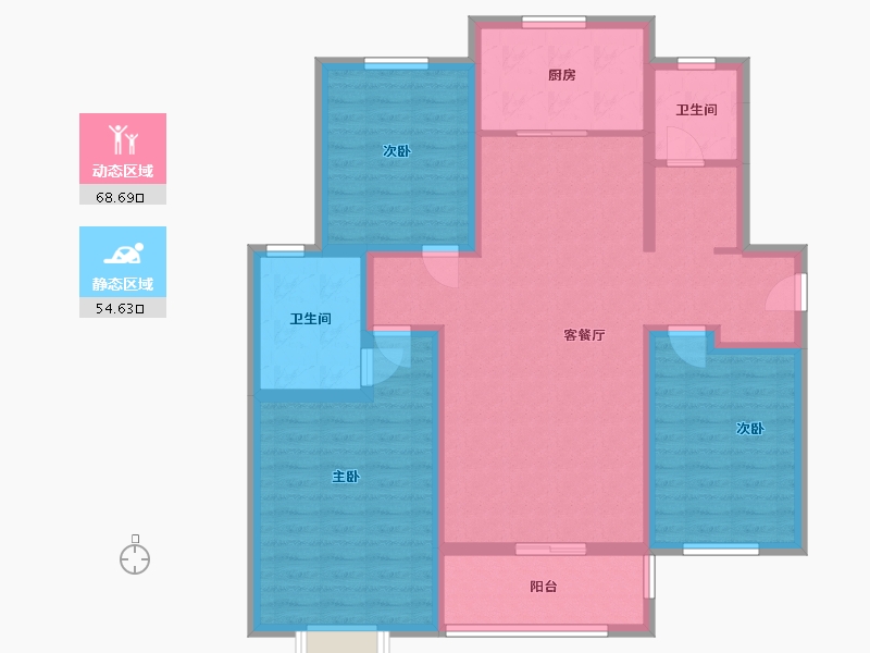 河南省-郑州市-华瑞紫金嘉苑-110.00-户型库-动静分区