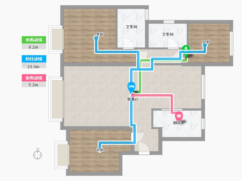 新疆维吾尔自治区-乌鲁木齐市-中海熙岸-98.00-户型库-动静线