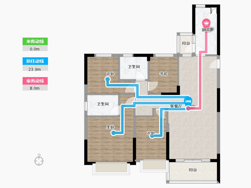 广东省-清远市-恒大银湖城-110.00-户型库-动静线