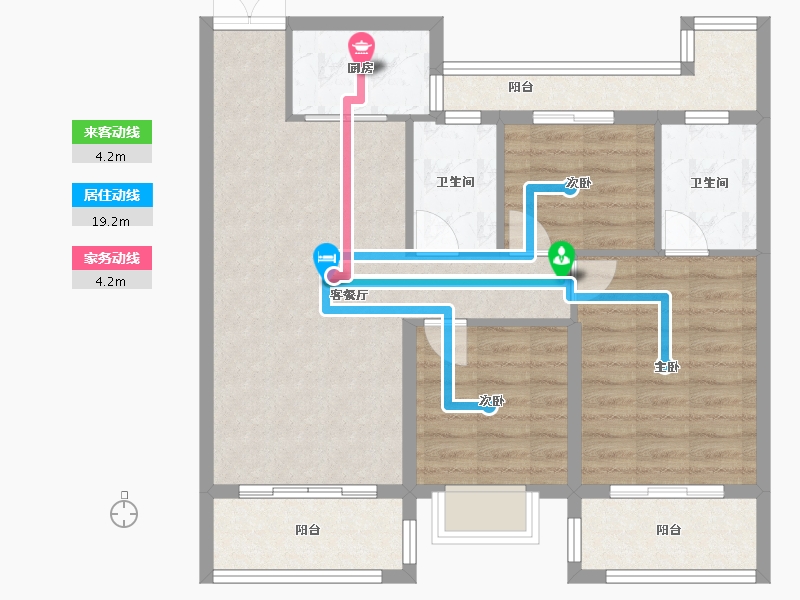 浙江省-温州市-金色滨江-85.00-户型库-动静线