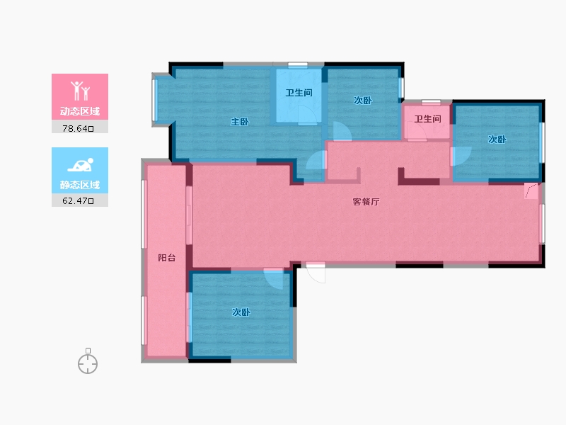 江苏省-连云港市-嘉天下-100.00-户型库-动静分区