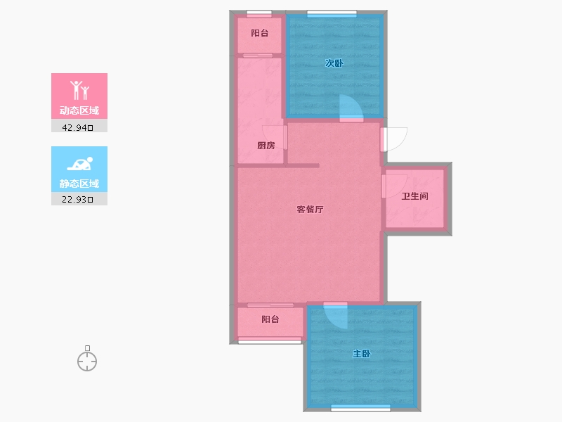 北京-北京市-天通东苑-三区-64.78-户型库-动静分区