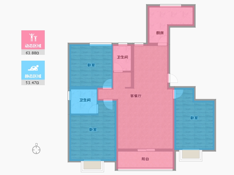 山东省-潍坊市-天兴一品-97.00-户型库-动静分区