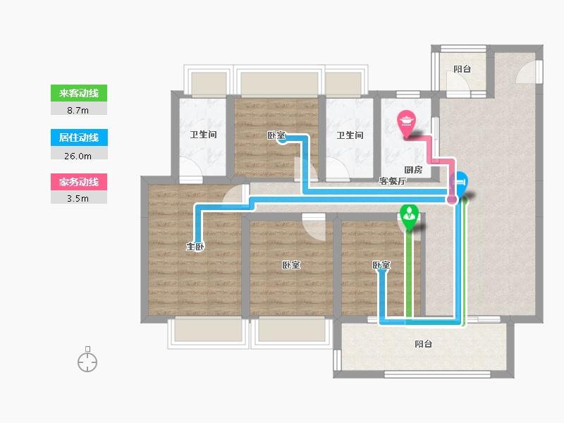 云南省-昭通市-乌蒙水乡-105.00-户型库-动静线